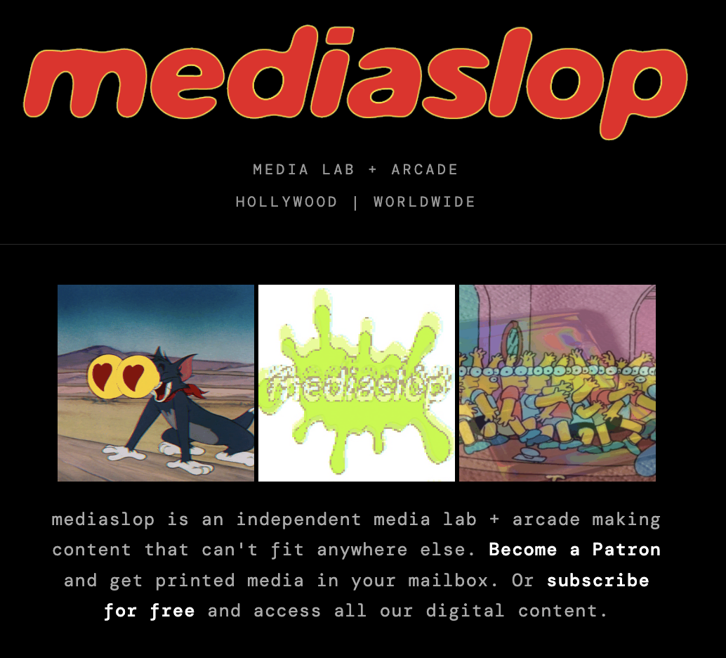 Mediaslop — media lab and arcade